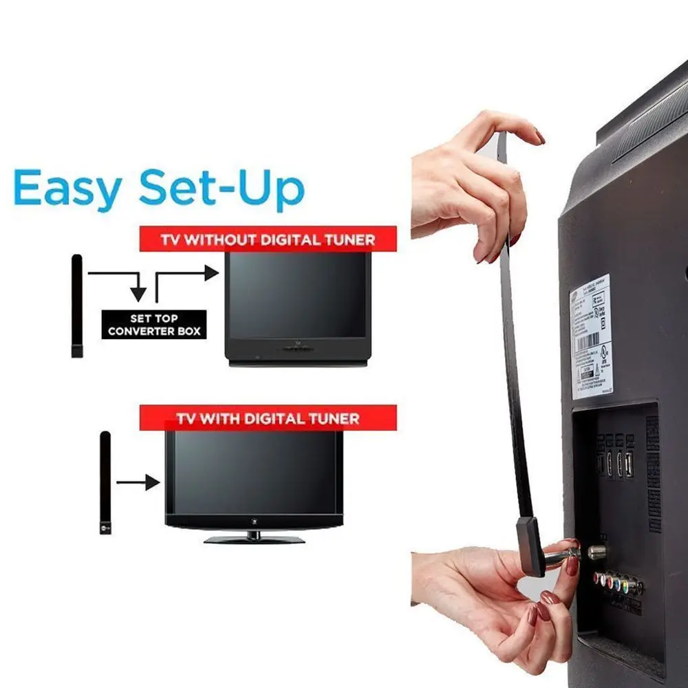 T Gtexnik комнатная антенна цифрового ТВ Clear tv Key Fox Antena Fire Stick Free Satellite ATSC PAL Receptor