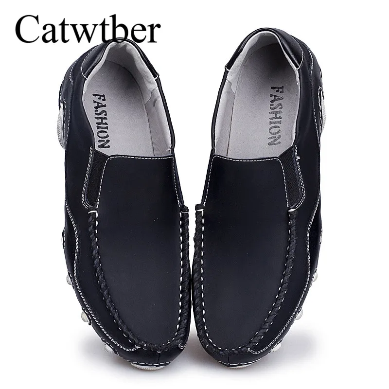 Catwtber Luxury Brand Casual Driving Male Shoes Loafers Moccasins For Men Octopus Flats Leather Breathable Soft Light Footwear |