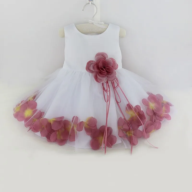 Детское платье для девочек с цветочными лепестками Малышка-подружка невесты