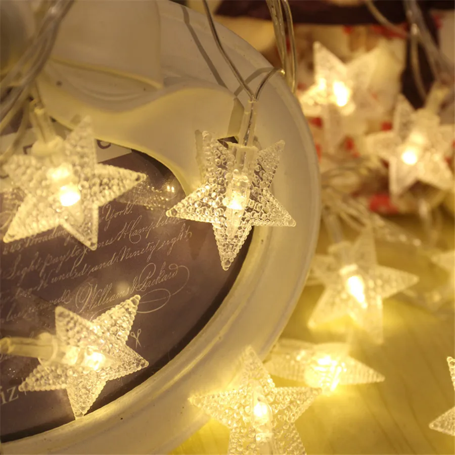 

BEIAIDI USB / Battery Powered Star Shape Christmas LED String light Fairy Garland 6M 40 LED Outdoor Holiday Wedding Fairy Light