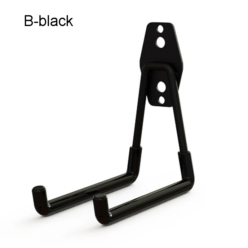 B-Black 1 шт. сверхпрочные настенные крючки для гаражного хранения, кухонный органайзер, настенная вешалка, подвесной зажим, держатель для хранения, садовый инструмент, 5 типов, 25 - Цвет: B-Black