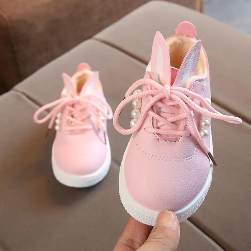 

Spring And Autumn New Korean Girls Shoes Pearl Princess Shoes Running Single Children Casual Shoes A583