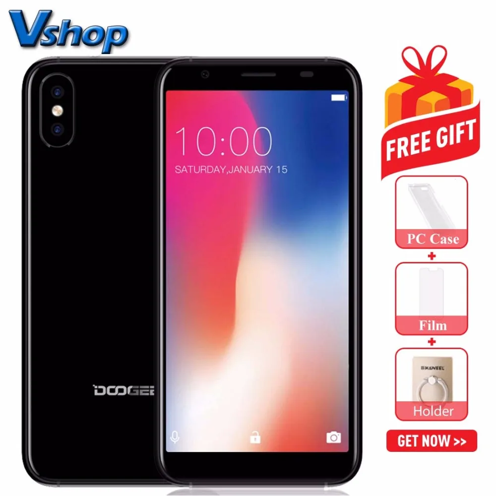 Оригинал DOOGEE X55 3g мобильные телефоны Android 7 1 Гб + 16 четырехъядерный смартфон