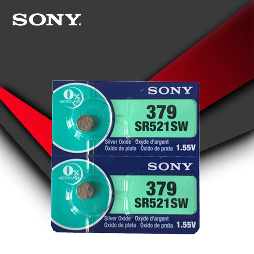 10 шт. sony 379 SR521SW D379 SR63 V379 AG0 часы батарея Кнопка монетница Сделано в Японии бренд