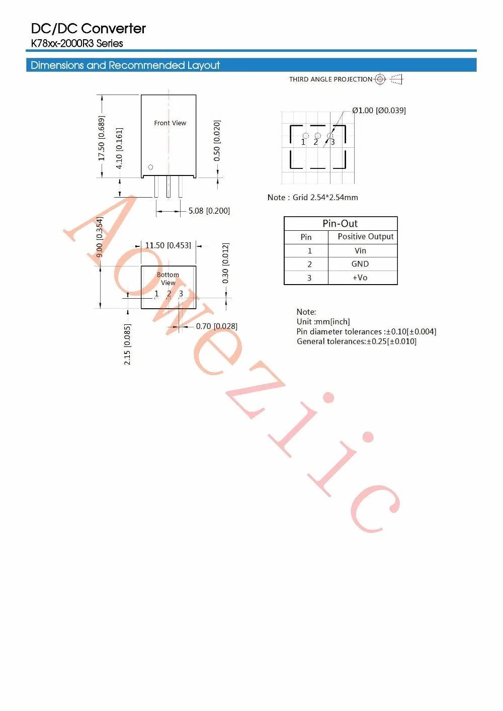 Aoweziic 5 шт./лот K7805 2000R3 2000 новый оригинальный Вход: 8в 36в выход: + 5В 2А DC DC|Реле| |
