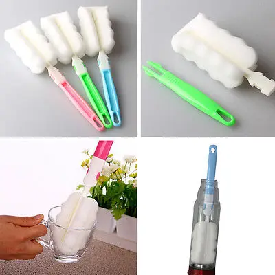 Домашняя губка складная щетка для мытья бутылок и стаканов|cleaner tool|cleaning kitchenglass