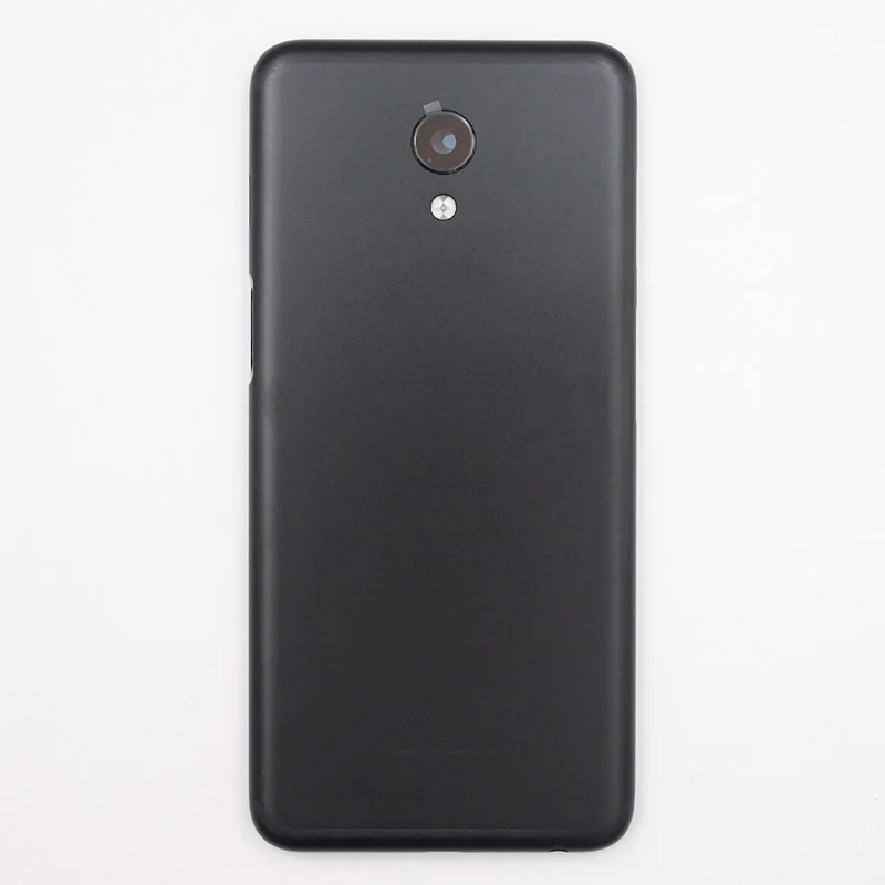 BaanSam Новая задняя крышка батарейного отсека для MEIZU M6s 5,7 дюймов с объективом камеры без кнопок громкости питания - Цвет: Черный