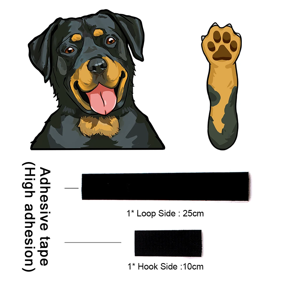 WIPERSIGNS Rottweiler развевающиеся наклейки для стеклоочистителей ПВХ автомобильный