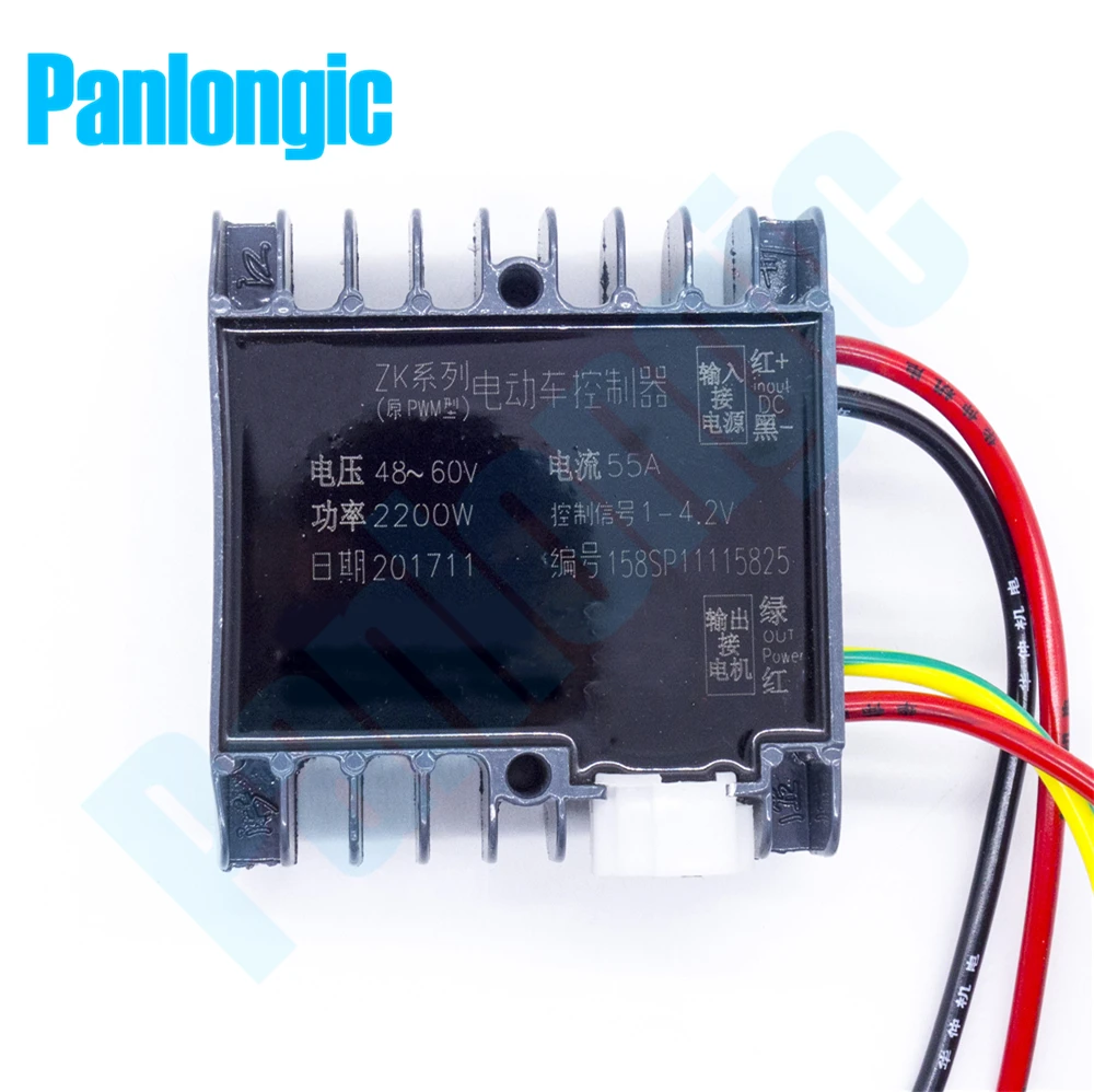 Контроллер скорости щеточного двигателя Panlongic 48 В/60 в 55 А 2200 Вт с педалью