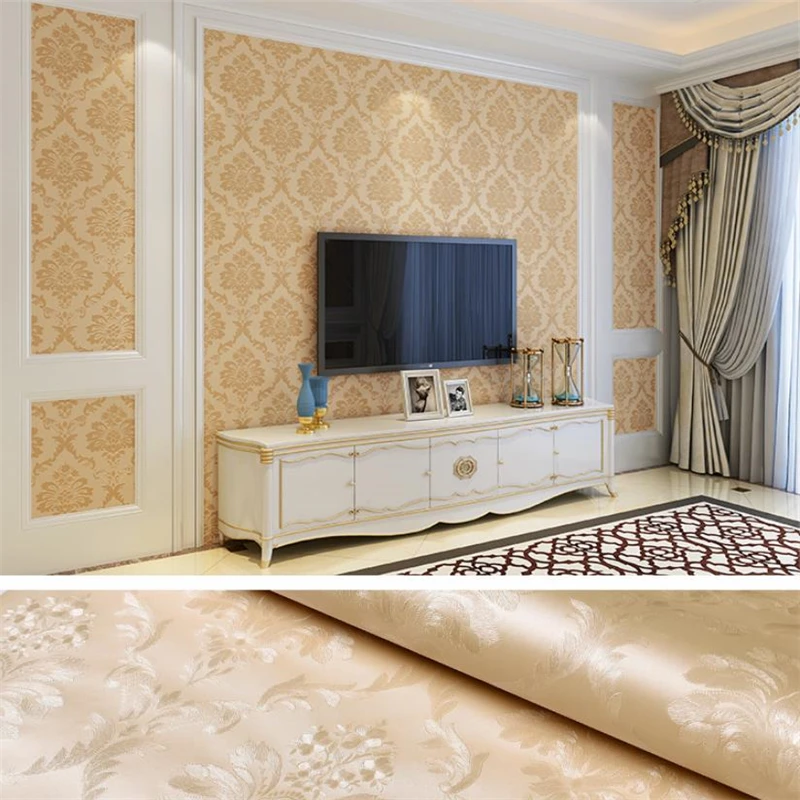 Waterproof PVC simple plain embossed texture self-adhesive bedroom living room wallpaper renovation home 10 meters | Строительство и