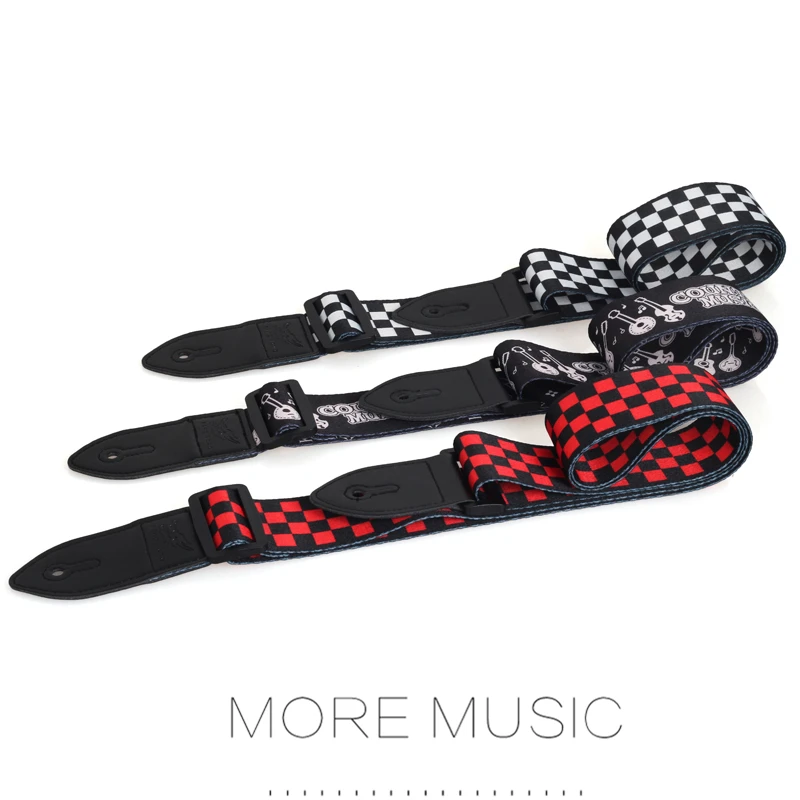 Nylon Acoustic Electric Guitar Strap Bass Belt with Leather End for Ukulele strap | Спорт и развлечения
