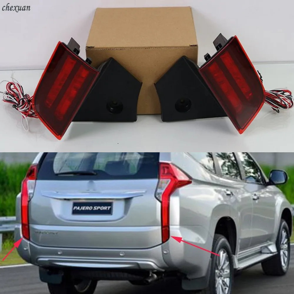 CSCSNL 1 Set Car LED Rear Light Brake Lamp Back Fog warning light Reflector For Mitsubishi Pajero Sport 2015-2018 | Автомобили и