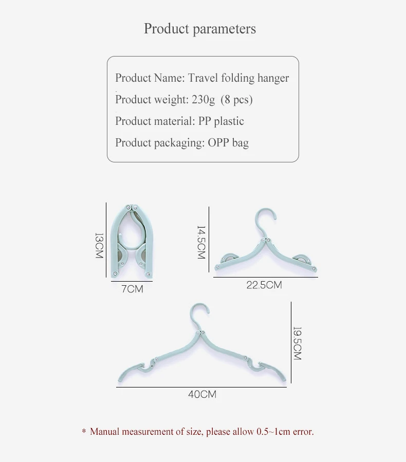 luluhut Multi-functional plastic clothes hanger Travel space saving foldable hanger Creative clothes rack children baby hanger