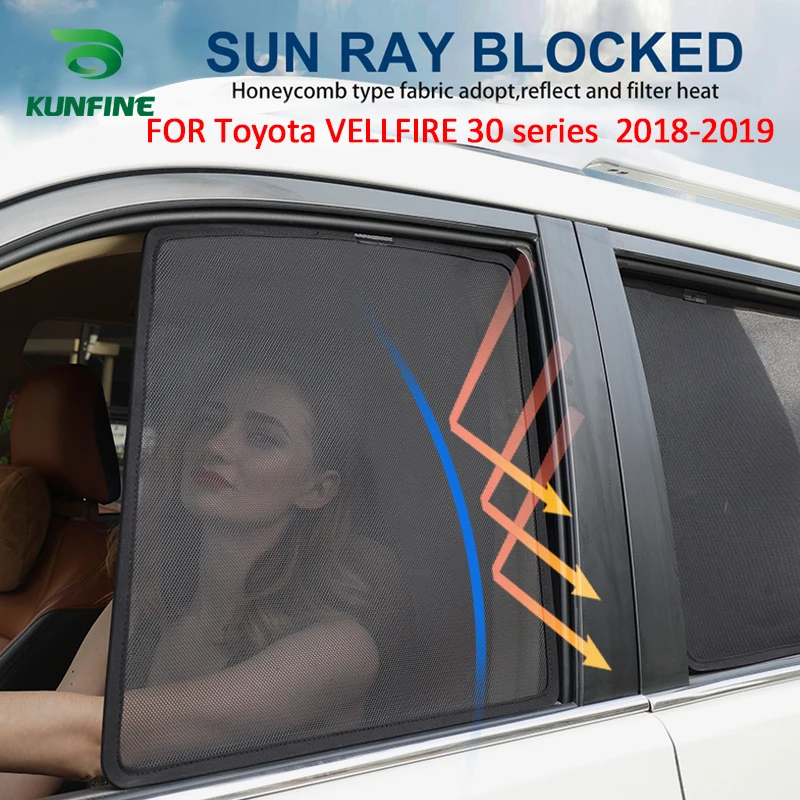 4PCS/Set Or 2PCS/Set Magnetic Car Side Window SunShades Mesh Shade Blind For Toyota VELLFIRE 30 series 2018-2019 | Автомобили и