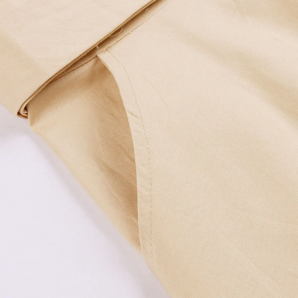 

Rockabilly 1950s Vintage Dress Women Summer Dress 2021 Elegant Square Collar Belt Apricot A Line Cotton Plus Size Office Dresses