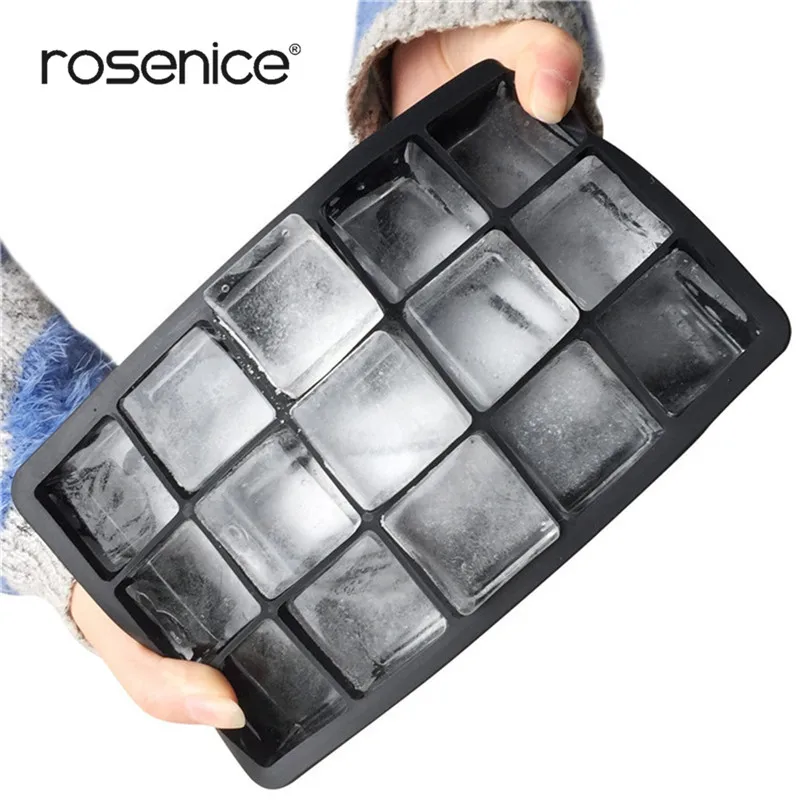

1PC Silicone Ice Cube Maker Form For Ice Candy Cake Pudding Chocolate Molds Easy-Release Square Shape Ice Cube Trays Molds