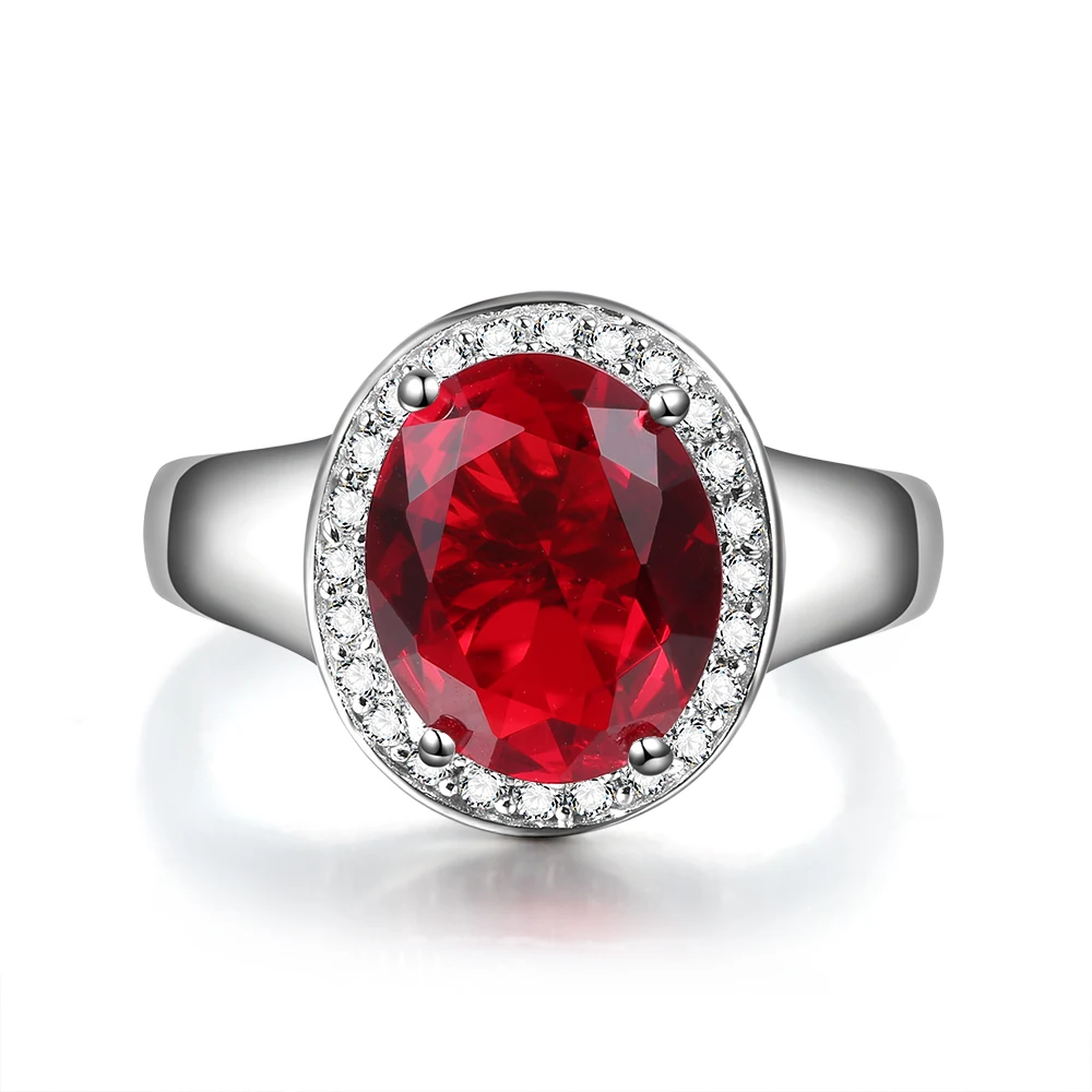 DOUBLE R кольца из стерлингового серебра для женщин 2.65ct Овальный драгоценный камень