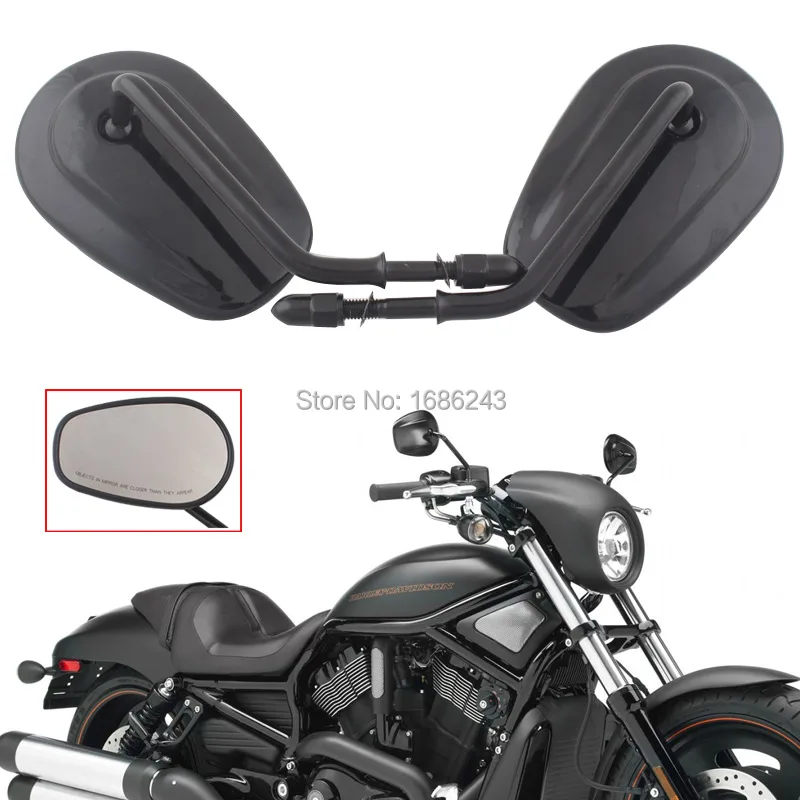 Черная новая пара зеркал заднего вида подходит для Harley Softail Springer Heritage Sportster XL 883