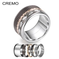 cremo black ring in rings stainless steel rings combination interchangeable splicing band fidget meditation anxiety relief ring