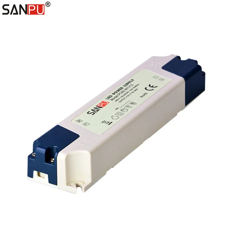 

SANPU SMPS 60W 12V 5A Switching Power Supply Driver for LEDs 220V 110V AC-DC Lighting Transformer IP44 Indoor Use Plastic White