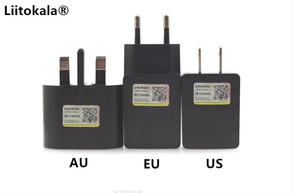 Liitokala 1A 2A USB портативный разъем AU/штепсельная вилка US/штепсельная EU Lii100 Lii202 Lii402