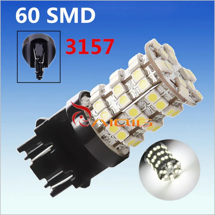 3156 3157 Белый Желтый 60 SMD Автомобильная Лампа Авто p27/7 Вт светодиодные