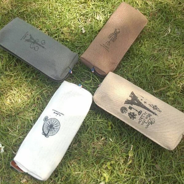 2017 Retro towers linen pencil bag Paris style cases stationery material escolar students office supplies H0016A | Канцтовары для