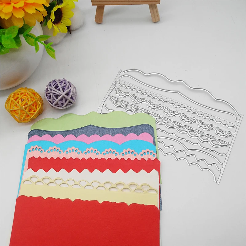 Трафаретный вырубной штамп 9 шт нерегулярный рисунок декоративные карты краями