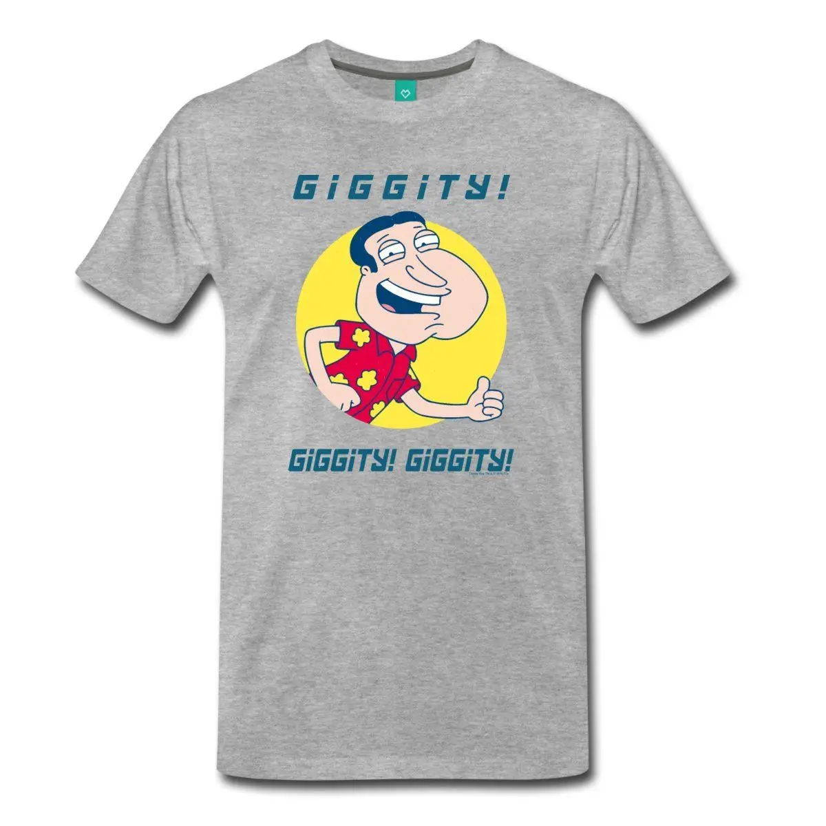 Glenn Quagmire Giggity мужская футболка Новинка мода странные вещи Футболка мужская футболка короткий рукав круглый вырез - Цвет: Серый