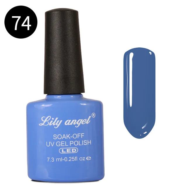 74 Lily Angel 7,3 мл Nail Art Дизайн Маникюр 110 Цвет Soak Off эмали гель для ногтей Светодиодный УФ гель лак для ногтей 39-76 - Цвет: 74