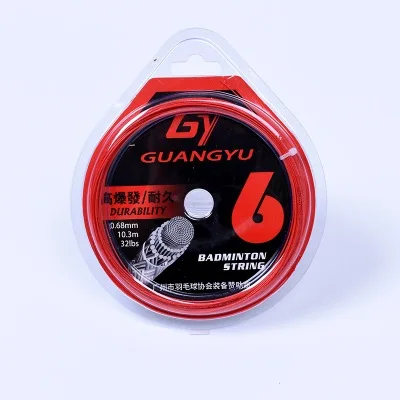 NO.6 Red Ракетки линии 1 шт. 20-32lbs бадминтон строка Линия бадминтон обучение ракетка строка ракетки для бадминтона линии 0,66 мм* 10 м - Цвет: NO.6 Red