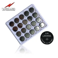 20x wama 3 6v lir2450 rechargeable button batteries charging 500 times lithium coin cells battery replaced cr2450 new
