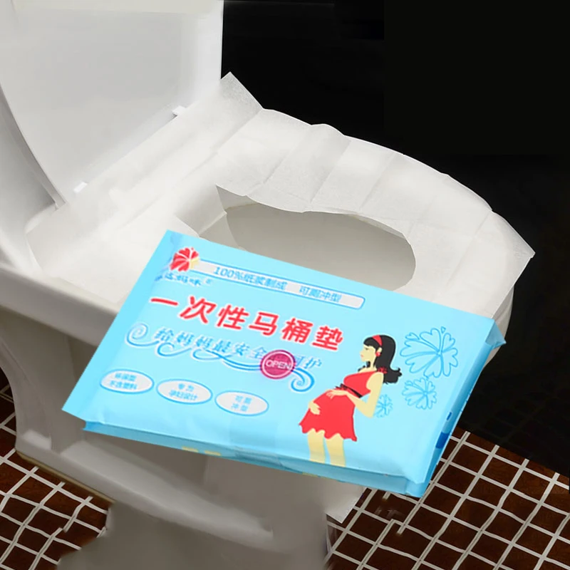 Одноразовые чехлы на сиденье унитаза, 10 шт., из бумаги