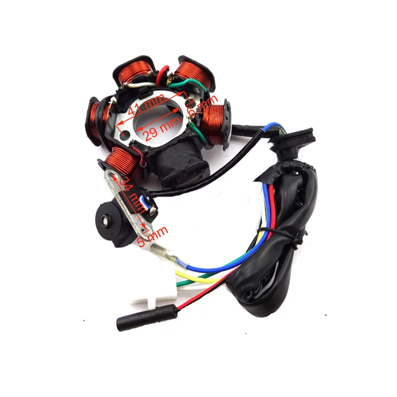 XLSION Aftermarket 50cc статор Магнето катушка с 6 полюсами для GY6 мопед скутер Sunl Roketa Vespa