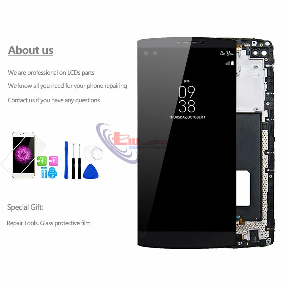 Оригинальный ЖК дисплей 5 7 ''для LG V10 H960 H968 H900 VS990 сенсорный экран с рамкой