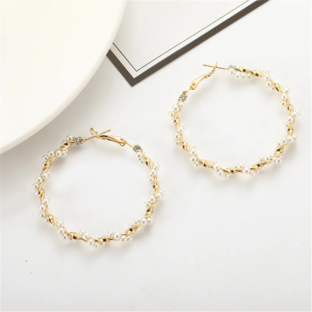 CRLEY элегантные женские серьги с искусственным жемчугом в стиле ретро золотые