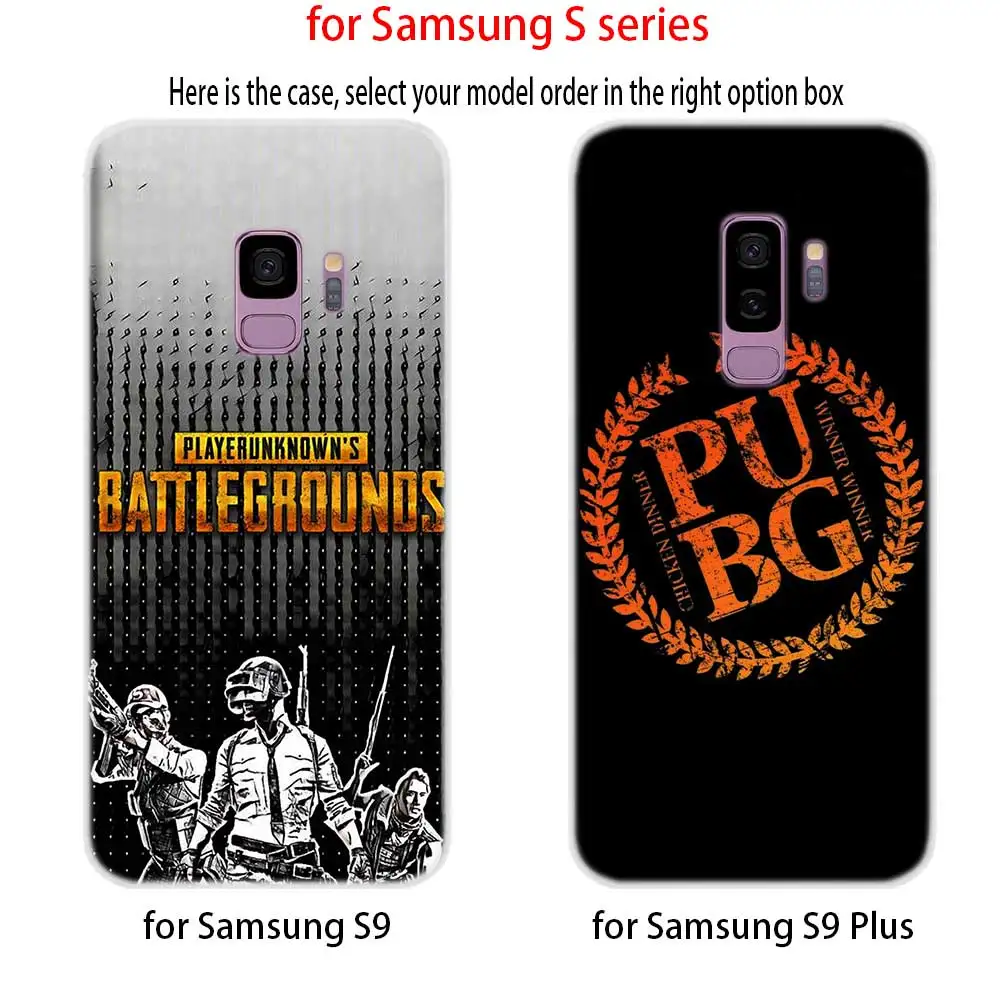 Мягкий силиконовый чехол из ТПУ с рисунком PUBG для Samsung Galaxy S7Edge S8 S9 S10 S11 S20 S21 Plus Lite E