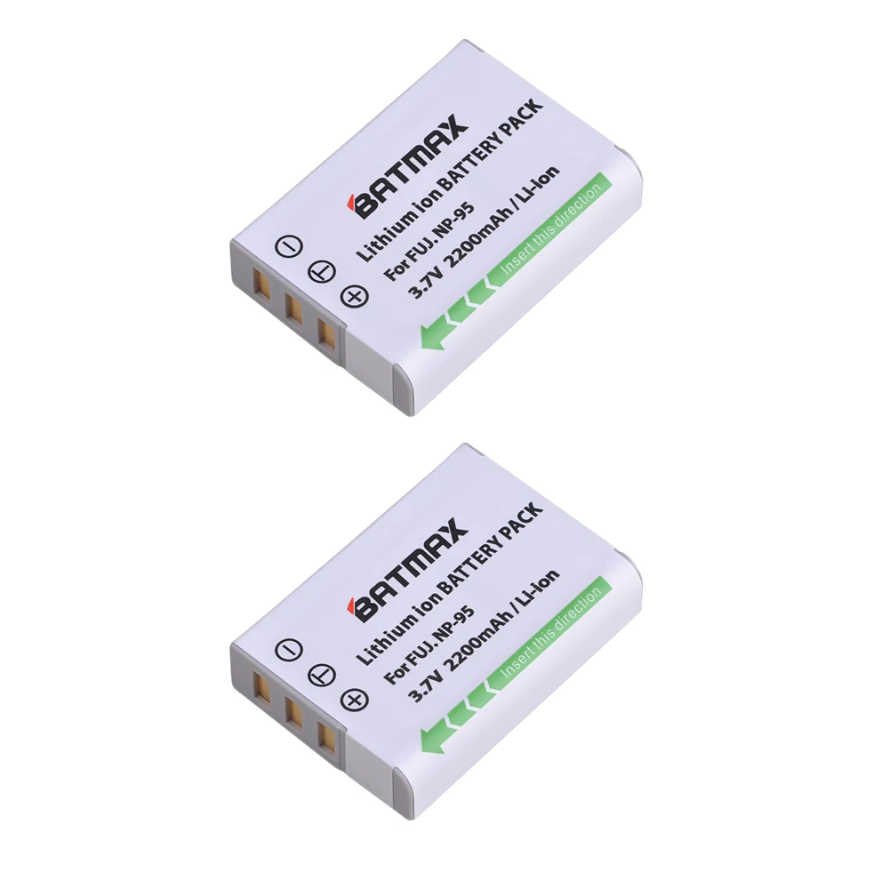 Аккумулятор NP 95 NP95 2200 мАч 2 шт. зарядное устройство с ЖК-дисплеем и USB для FUJIFILM F30 F31
