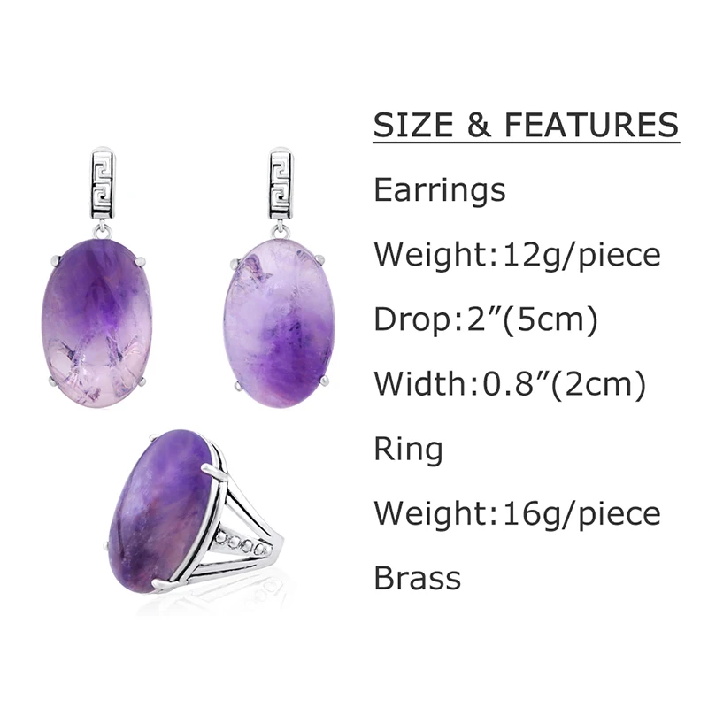 OCESRIO винтажный белый опал ювелирный набор для женщин камень кольцо большие