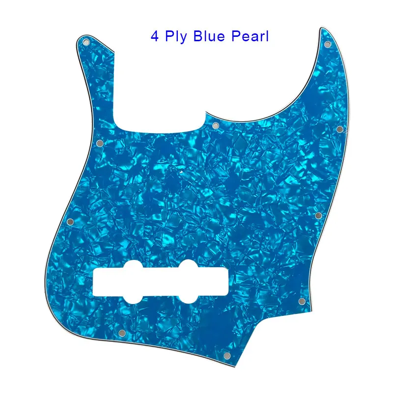 4 ply blue pearl Pleroo гитара деталей pickguards Стандартный 10 отверстий 4 строки костюм для fender Jazz Bass Стиль JB накладку к царапинам плиты - Цвет: 4 ply blue pearl