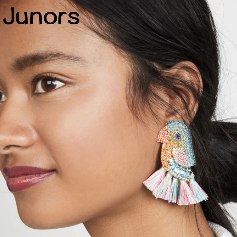 Женские Висячие серьги в виде птиц большие висячие стиле бохо эффектные