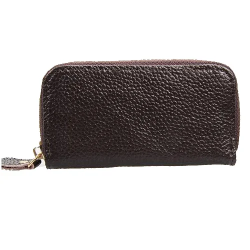 Модный винтажный кошелек из натуральной кожи, мужской держатель для ключей, ключница, органайзер для ключей, женские многофункциональные чехлы на молнии, чехол для ключей, сумка - Цвет: Коричневый
