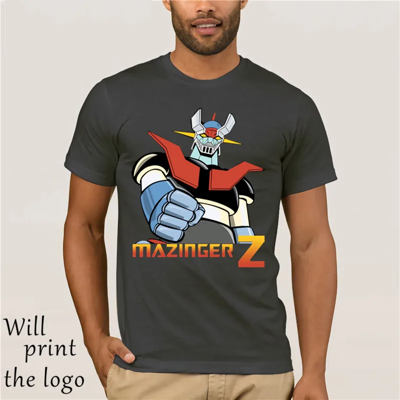 Anime Mazinger Z T-shirt Men T Shirt Fashion Black Tops Warrior Lover Clothing Robot Tees Japan Classic Tshirt | Мужская одежда