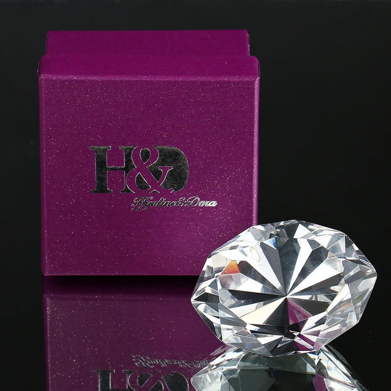 Прозрачная Алмазная огранка эллипса стеклянная Коллекция ювелирных изделий из