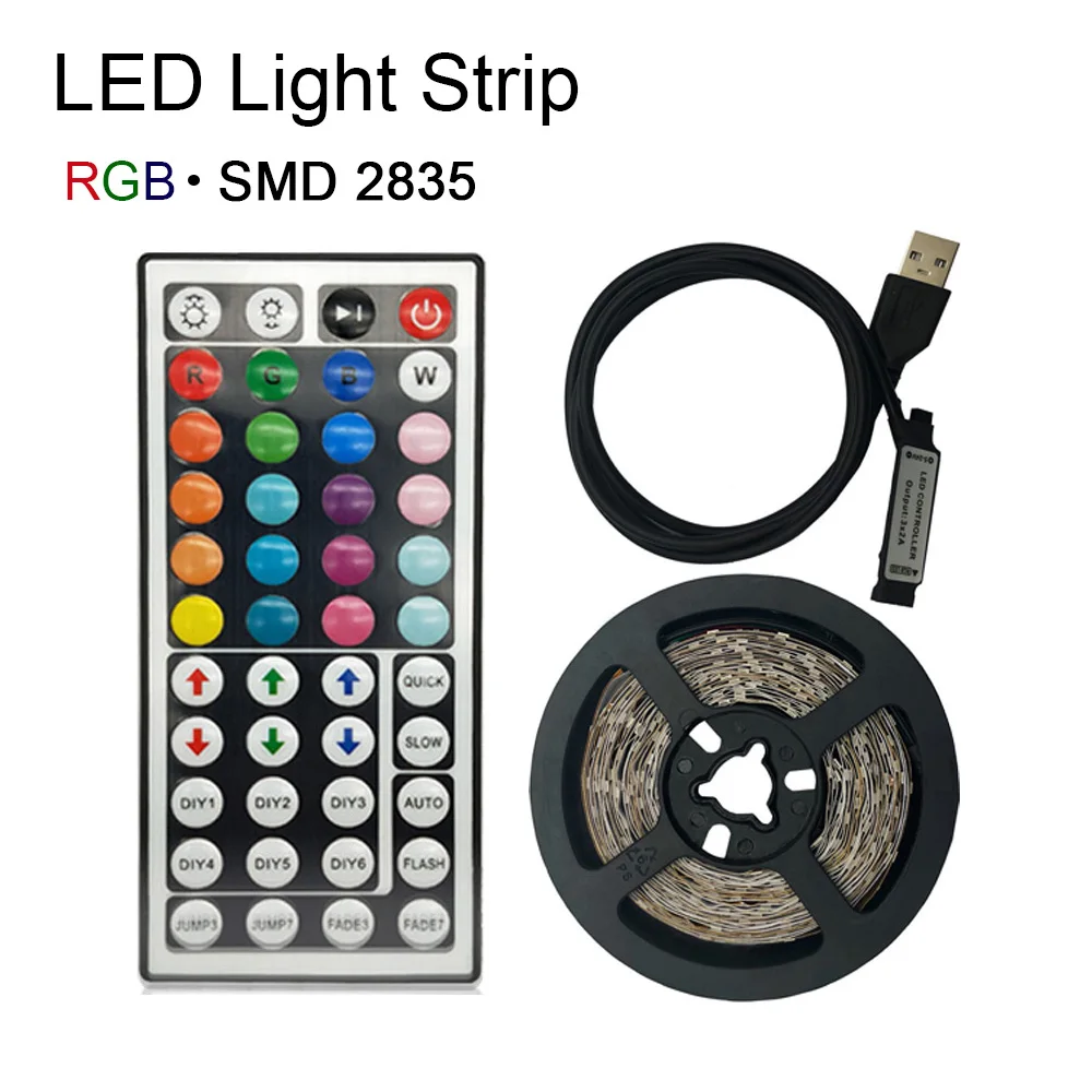 LED контроллер 44 клавиши IR RGB светодиодные фонари 1 м 2 SMD 2835 5 в 60 светодиодов
