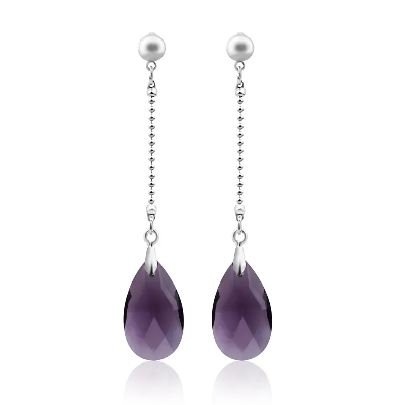 Женские серьги с длинным покрытием со стразами 8 видов цветов 2016|earrings for|earrings
