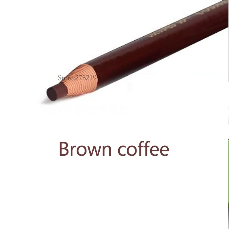 Brown coffee Горячая Распродажа 1818, белый карандаш, микроблейдинг, карандаш для бровей, водонепроницаемый, маркер, ручка, отшелушивающая, мягкая, цветная, для бровей - Цвет: Brown coffee