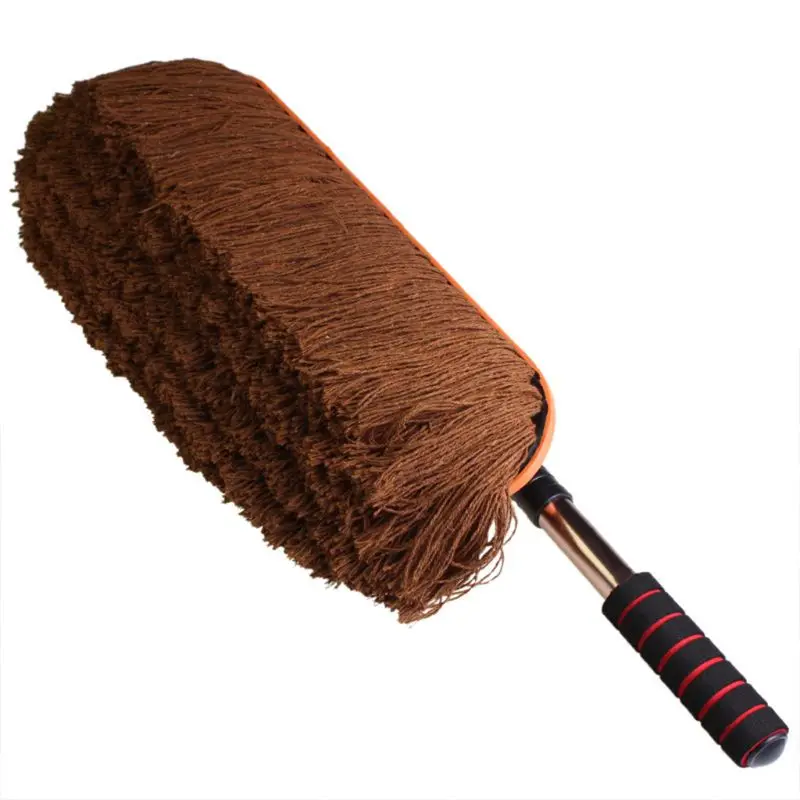 Car Retractable Cotton Wax Brush Wash Tweezers Dusting Cleaning Mop Supplies |