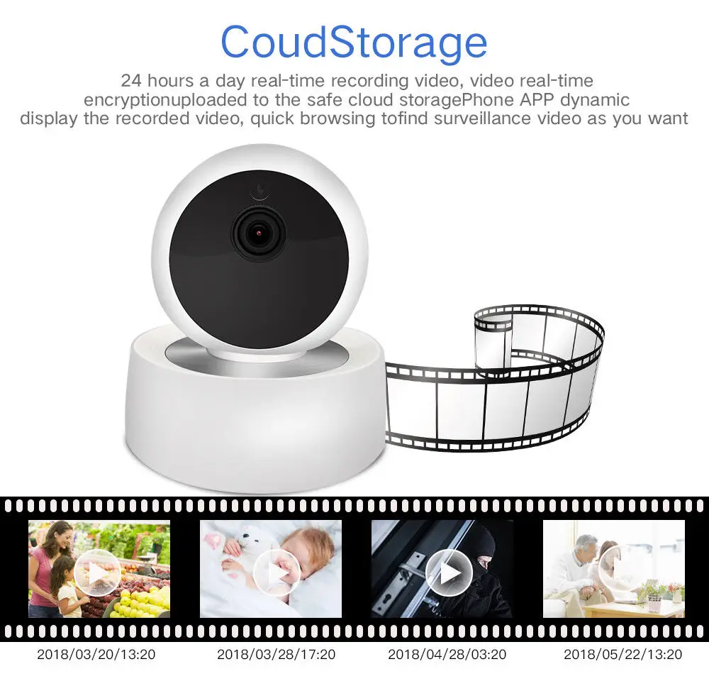 SDETER 2MP 1080P Cloud Wireless CCTV WIFI IP Camera Home Security Surveillance Night Vision 2 Way Audio Baby Monitor Cam | Безопасность