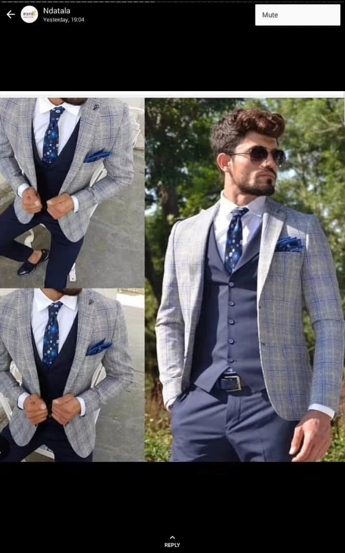 

Fashion Plaid Designs Lapel Men Suit Tailor Made Groom Tuxedos Wedding 3 Piece Suits Best Man Blazer (Jacket+Pants+Vest) in stoc